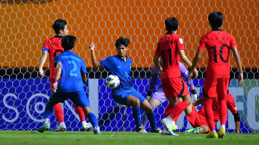 Thảm bại trước U17 Hàn Quốc, U17 Thái Lan tan mộng tham dự U17 World Cup